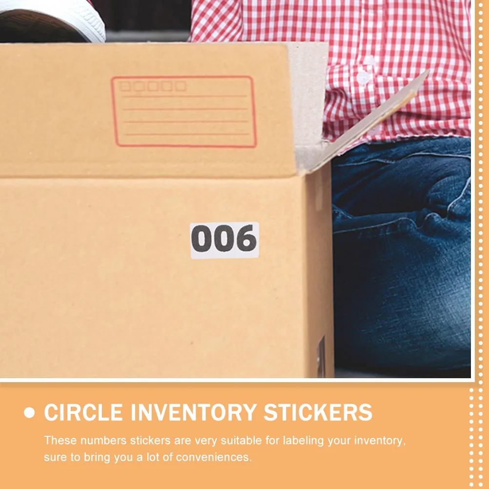 

Number Stickers Labels 40x20mm Round Heat Adhesive Inventory Tags For Warehouse Organization Decals
