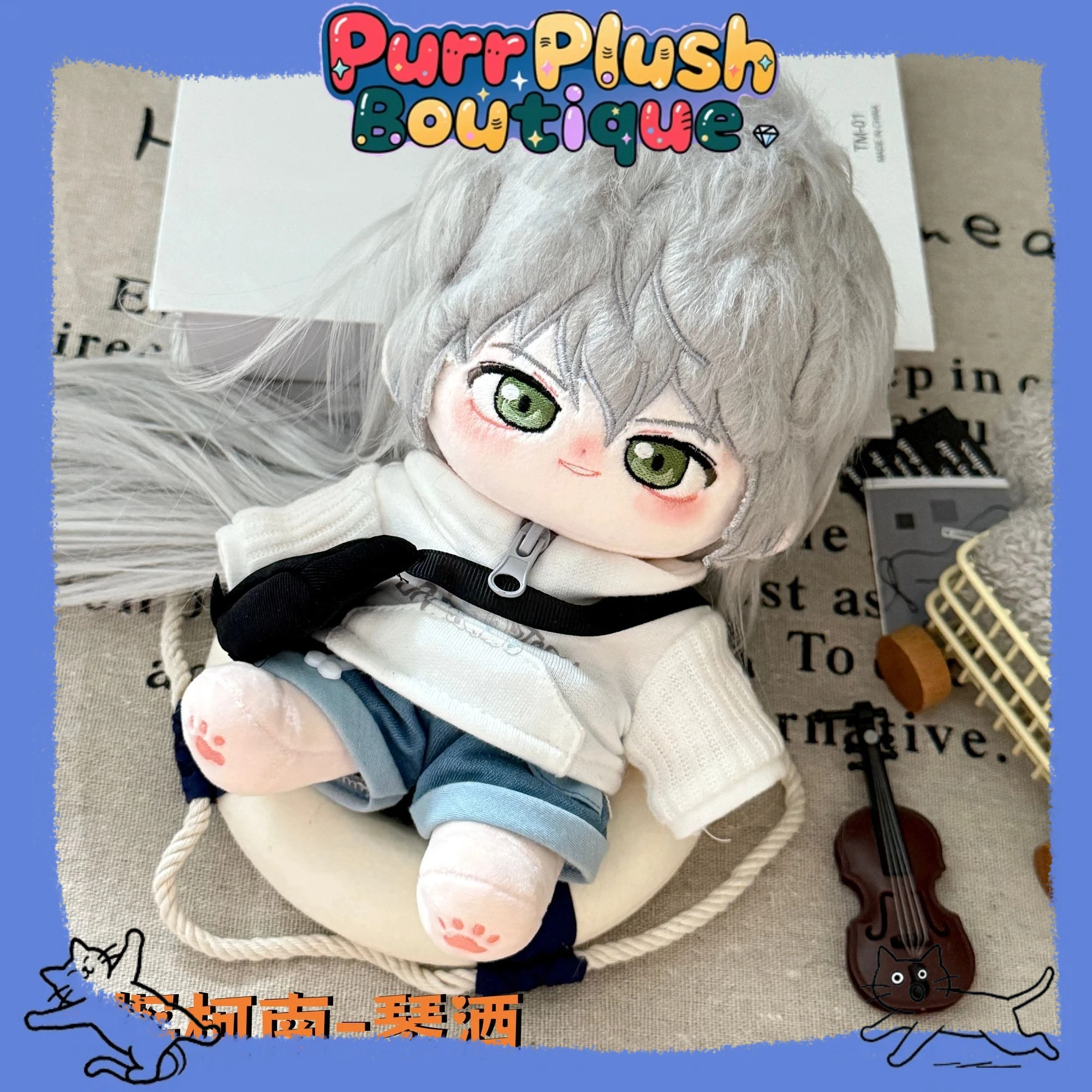 20 cm katoenen pop detective gin pluche pop rond echte verjaardagscadeaus fans dress-up katoenen pop sturen vrienden speelgoed voor kinderen