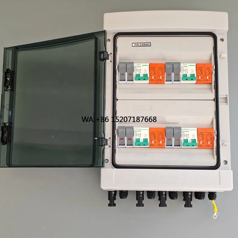 CE Certified Solar Power Photovoltaic Distribution Box Pv Combiner BoxWholesale RUIPEIN HA24 Way 4 in 4 Out DC1000V IP65 ABS+PC