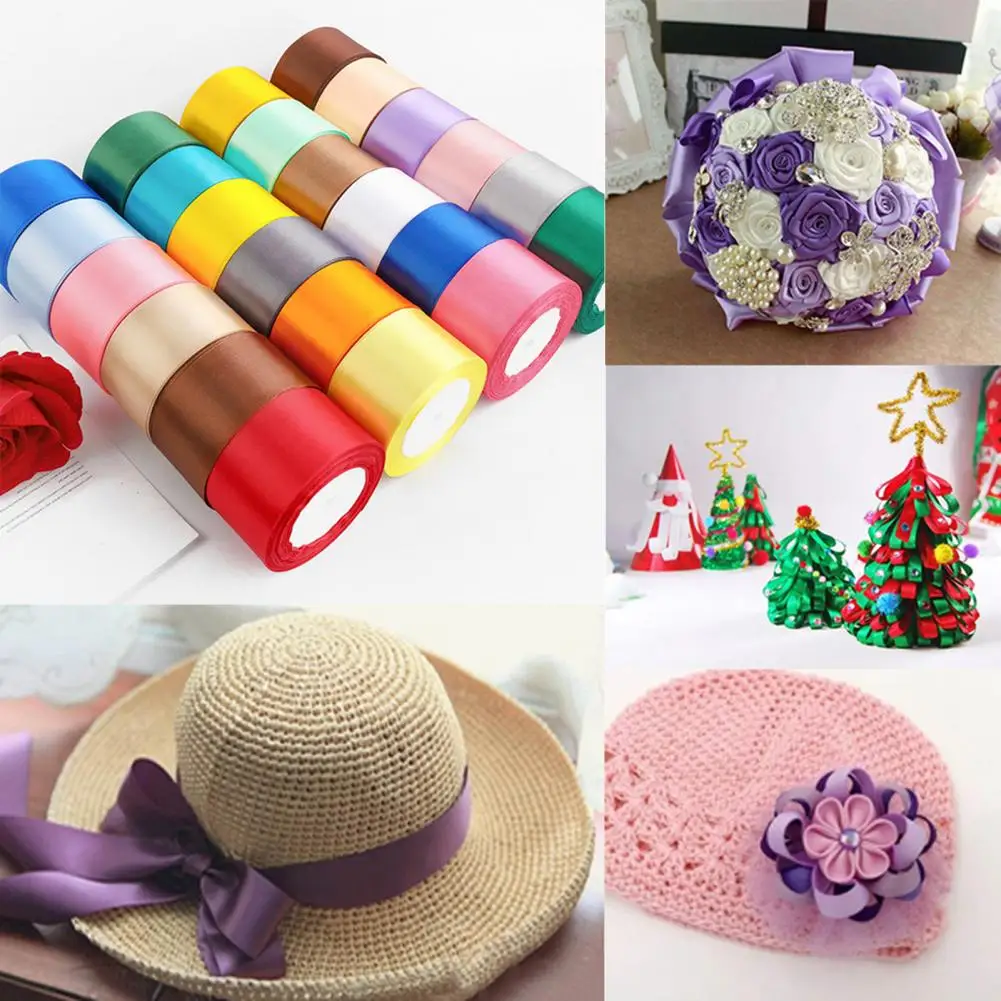 1 Roll 22m 4cm Satin Ribbon Roll for Gift Wrapping, Floral Bouquets Bow Making Decoration, Home Decor, Wedding Party Decor