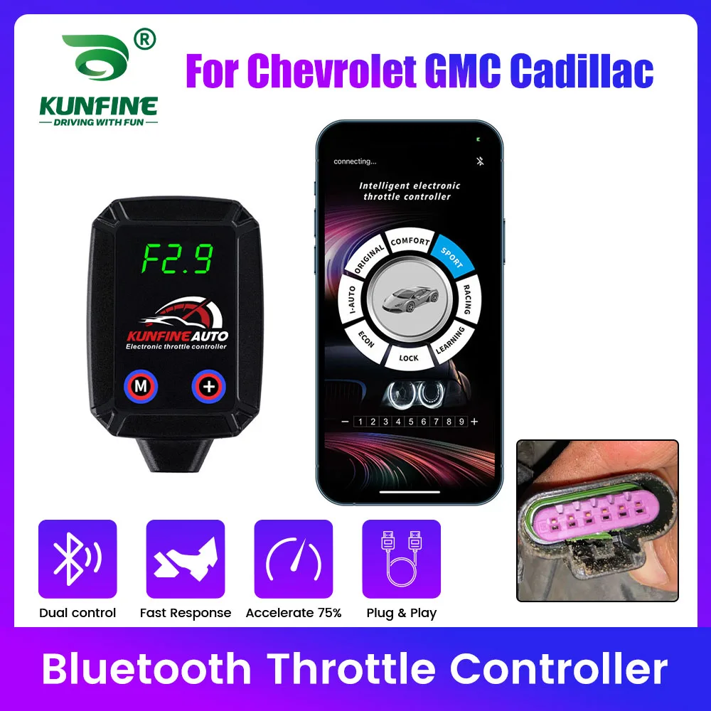 

APP Bluetooth Car Electronic Throttle Controller Racing Accelerator Potent Booster For Chevrolet GMC Cadillac Tuning Parts