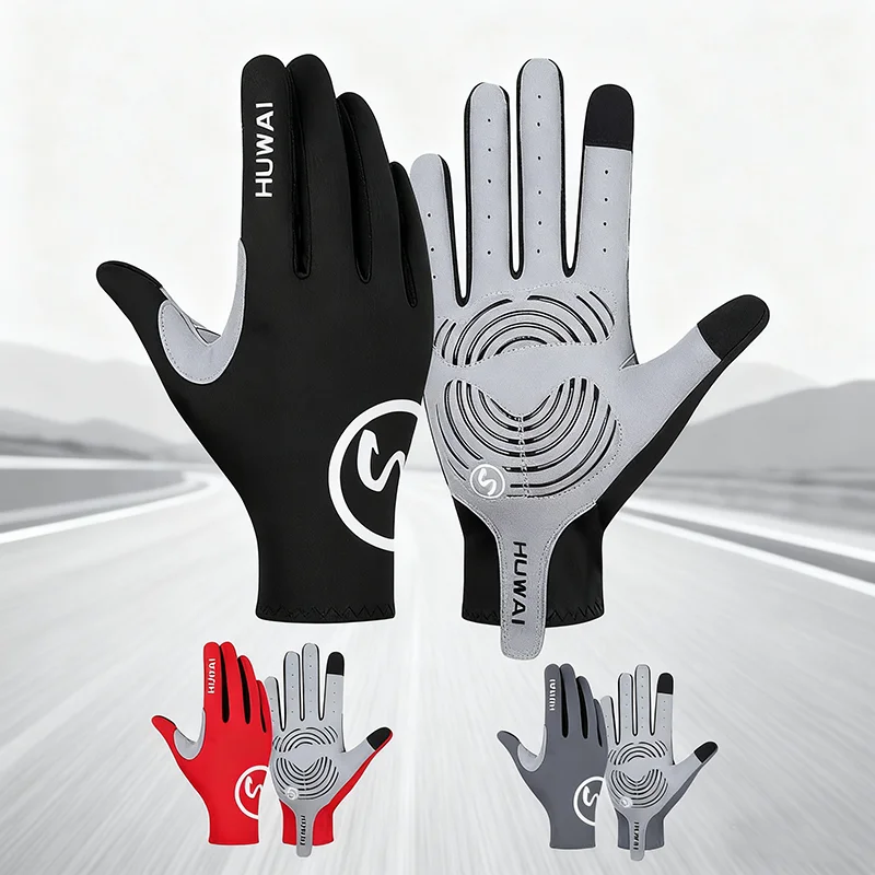 قفازات ركوب الدراجات في الهواء الطلق للرجال والنساء المضادة للانزلاق تنفس الصالة الرياضية ممارسة قفازات التخييم تسلق معدات الحماية