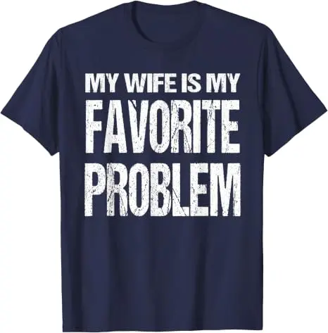 Y2k „Ehefrau“ Sarkastisches Witz-T-Shirt, Humor „Ich liebe meine Frau“ Grafik-T-Shirt, Persönlichkeit „Meine Frau ist mein liebstes Problem“ Lustiges Shirt – Detail 13