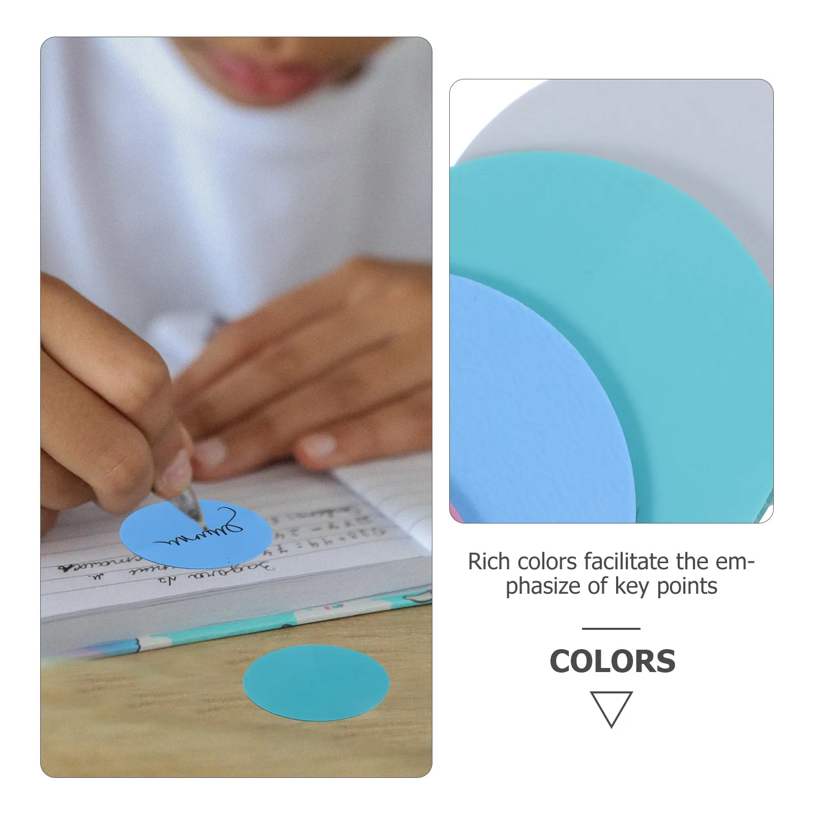 

10Pcs Colorful Highlight Stickers Portable Page Markers Book Tabs Sticky Reading Labels School Office Stationery