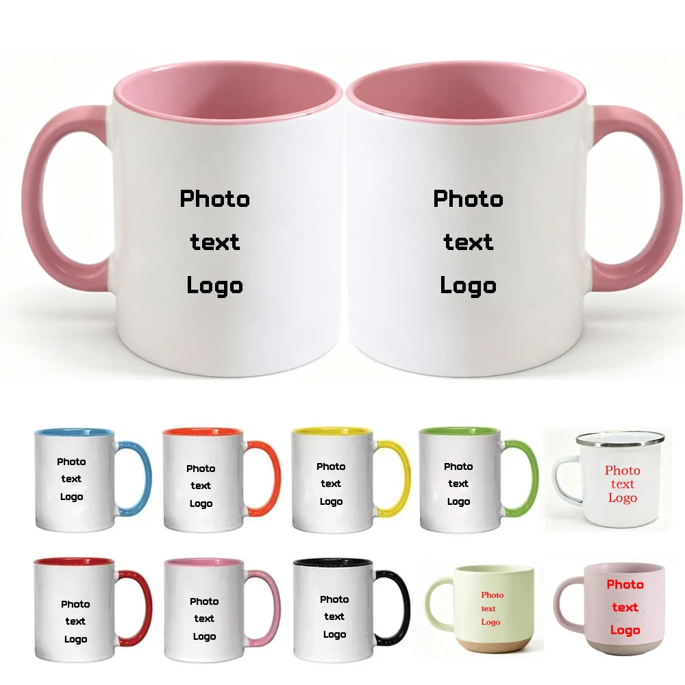 New Personalized Your Photo Mug Custom NAME Logo TEXT Cup Customize Coffee Mugs Tea Cups Mothers Day Wedding Surprised Gift