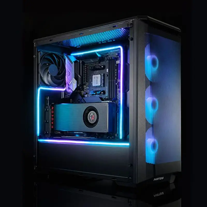 5V 3PIN ARGB LED Light Bar Colorful Atmosphere 40cm Flexible DIY Lamp Strip Rainbow Cable For PC Computer Case Chassis