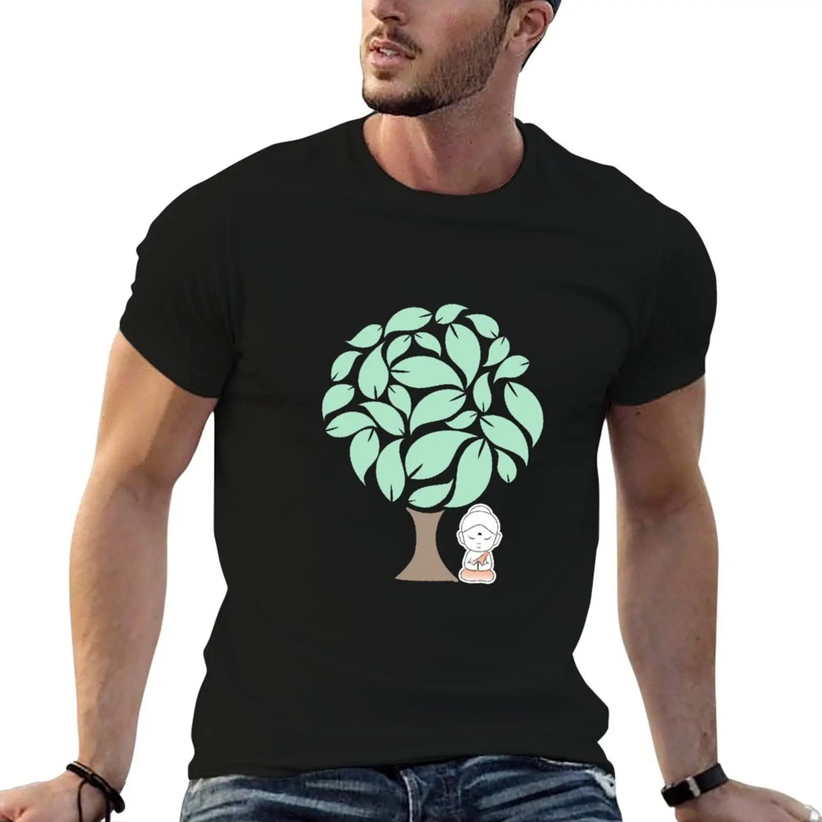 

Buddha meditating under a 'Bodhi' (sacred fig tree) tree, under which he received enlightenment. T-Shirt