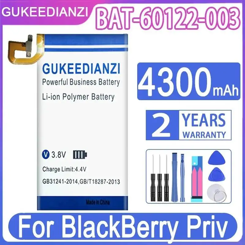 Batería para teléfono móvil Bat-60122-003 de carga rápida para Blackberry Priv 4300mAh