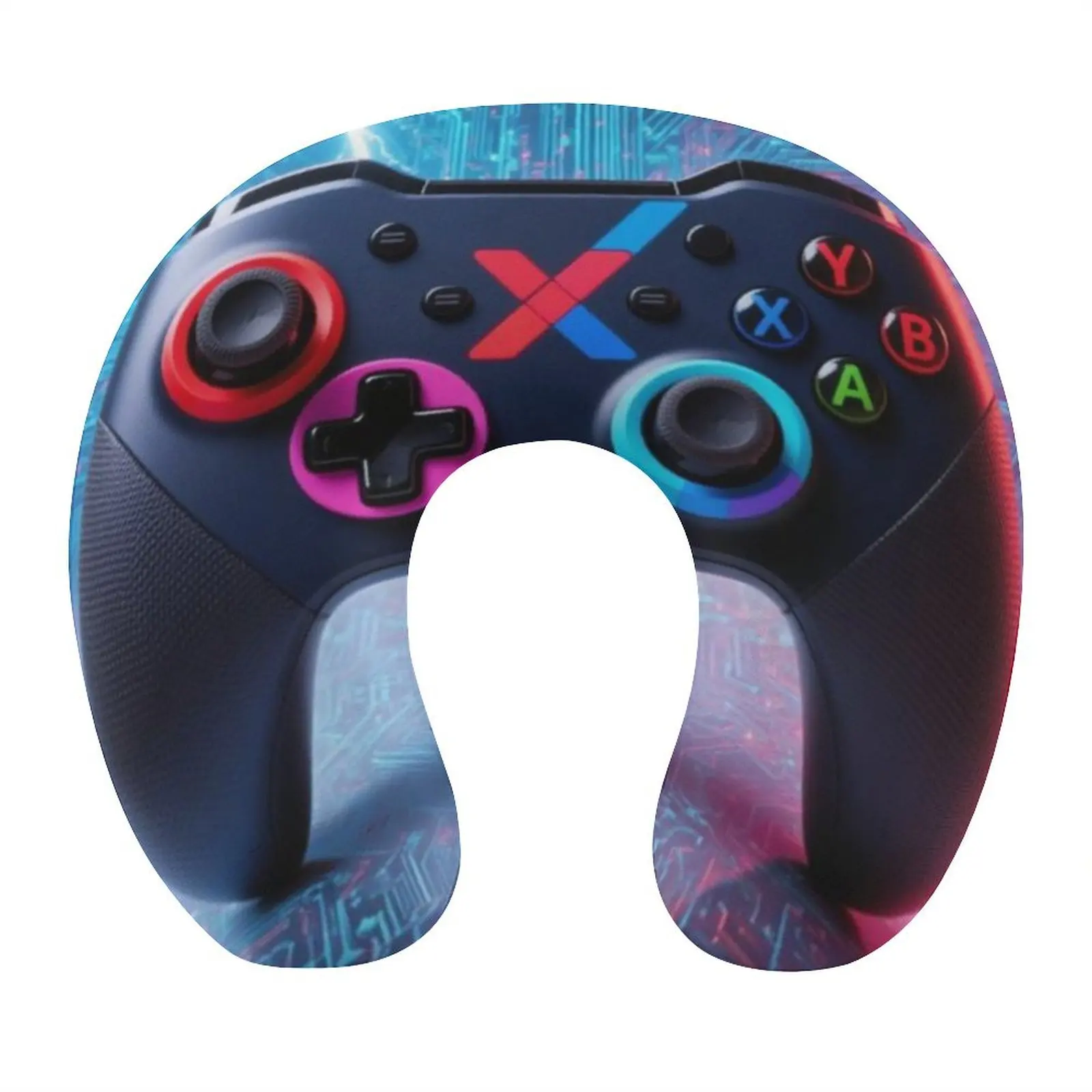 

Funny GamePad U-Shape Neck Pillow Travel Airplanes Memory Foam Vertebra Relax Noon Break Gamer Room Decor Teenager Kid Gift