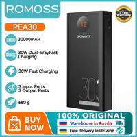 Romoss Power Bank 30000mAh 30W 22.5W Fast Charge Type C Portable Charger 30000 Powerbank External Battery For Xiaomi 13 iPhone