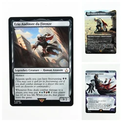 Ezio Auditore da Firenze (ACR) Holo TCG Волшебные карты Игра Черный Высокое качество Прокси Игральные карты Настольная игра Коллекционные карты Прокси