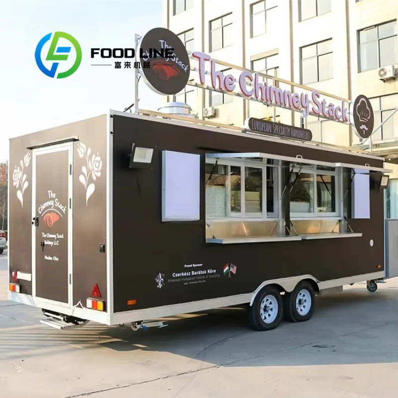 

18ft Food Truck Concession Fully Equipped Fast Food Trailer Mobile Bbq Ice Cream Coffee Cart for Sale