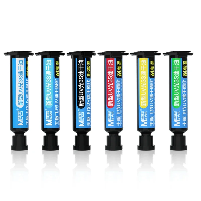 MaAnt ใหม่แสง UV 3s น้ํามันแห้งเร็วทนต่ออุณหภูมิสูง 3s แห้งเร็วใช้กับปลั๊กหางคงที่ความต้านทานการเชื่อม