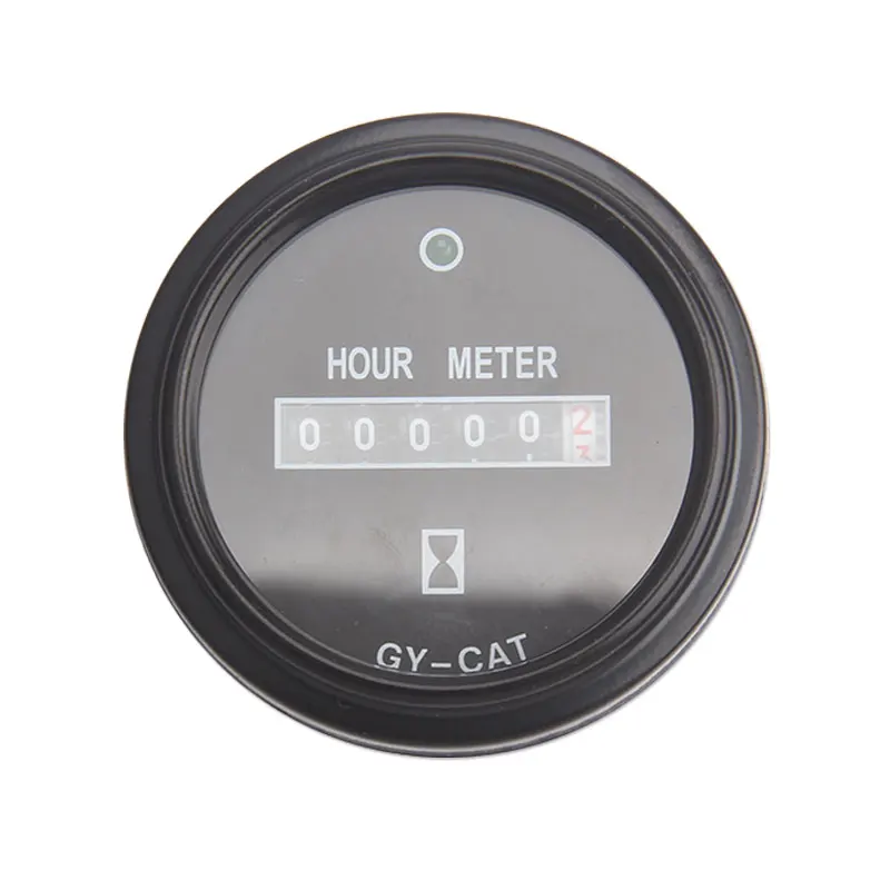 For Caterpillar Universal Bright Black Hour Meter Time Watch Excavator Dial CAT Excavator Spare Parts