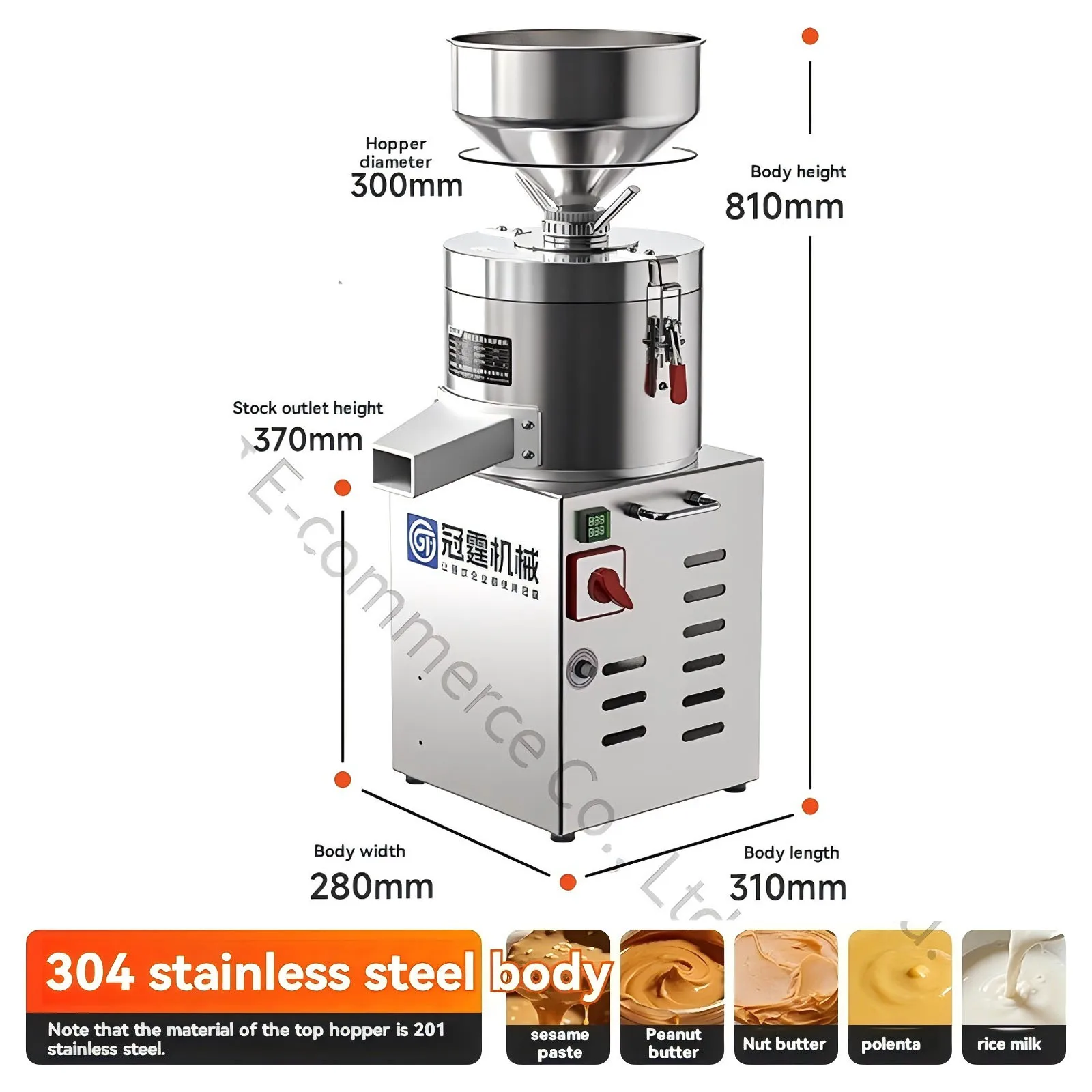 

Машина для измельчения кунжутной пасты, орехового и арахисового масла, рисовой муки, кукурузы, 220В, тип 135