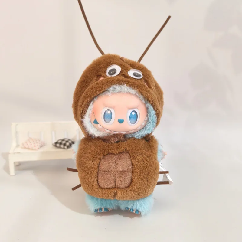 

Labubu Doll Clothing - 15/17cm Cockroach-Themed Outfit Sitting Party Attire For Labubu I/II/III Generation Dolls - Accessories