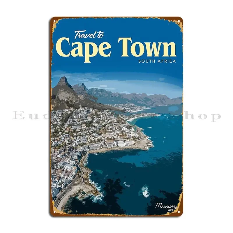 Visit Cape Town Metal Sign Design Garage Living Room Printing Living Room Tin Sign Poster