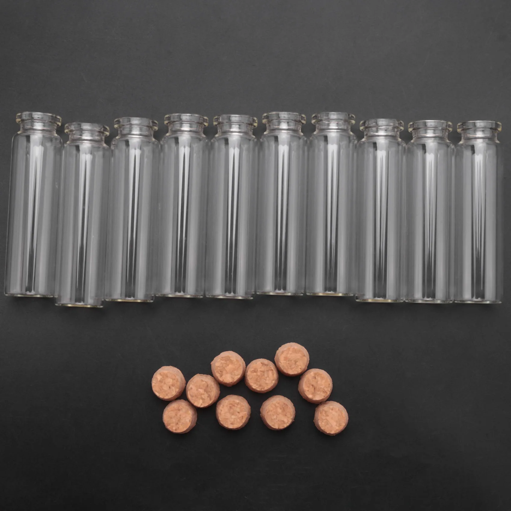

10 Pcs 20Ml Mini Clear Wishing Bottle Message Glass Vial With Cork Home Decor CNIM Hot