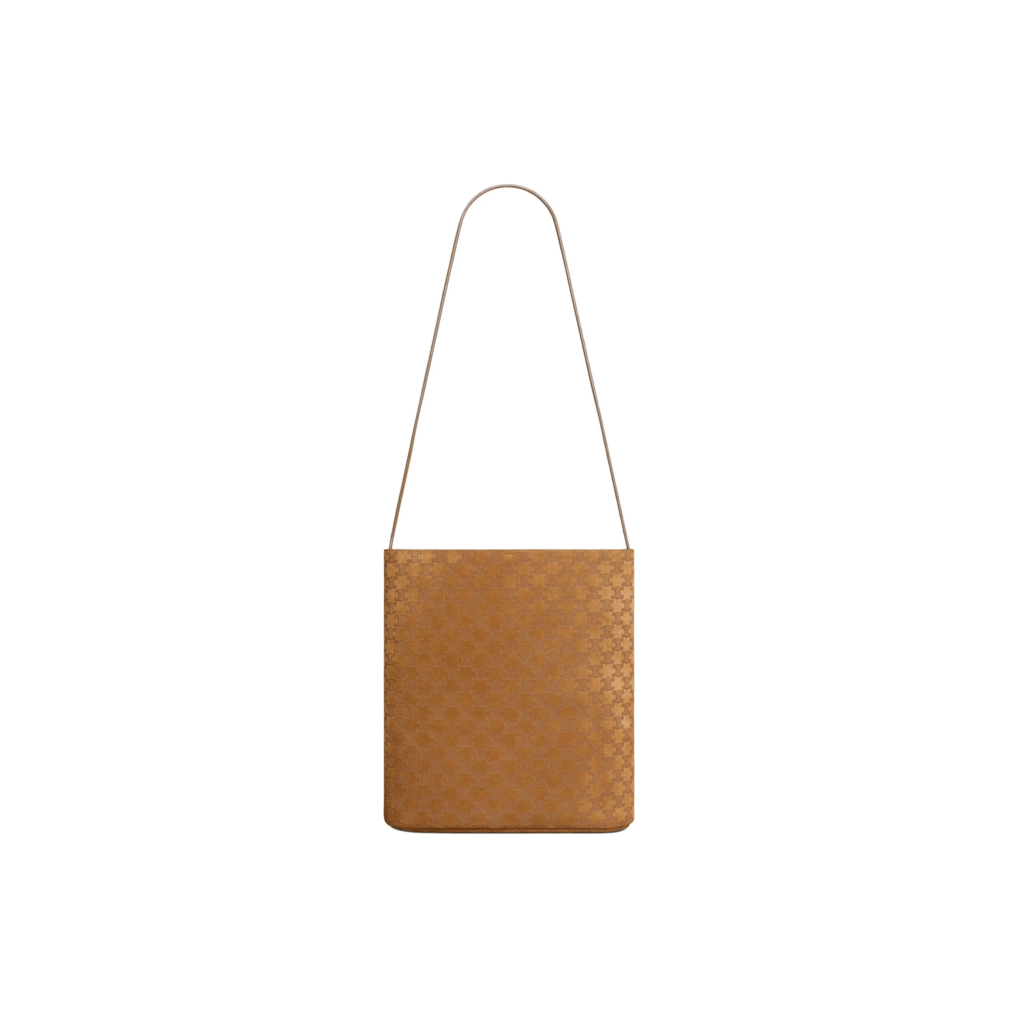 CELINE Triomphe Calfskin Bucket Bag, Shoulder Bag Men's Brown 194953GDH-19TO