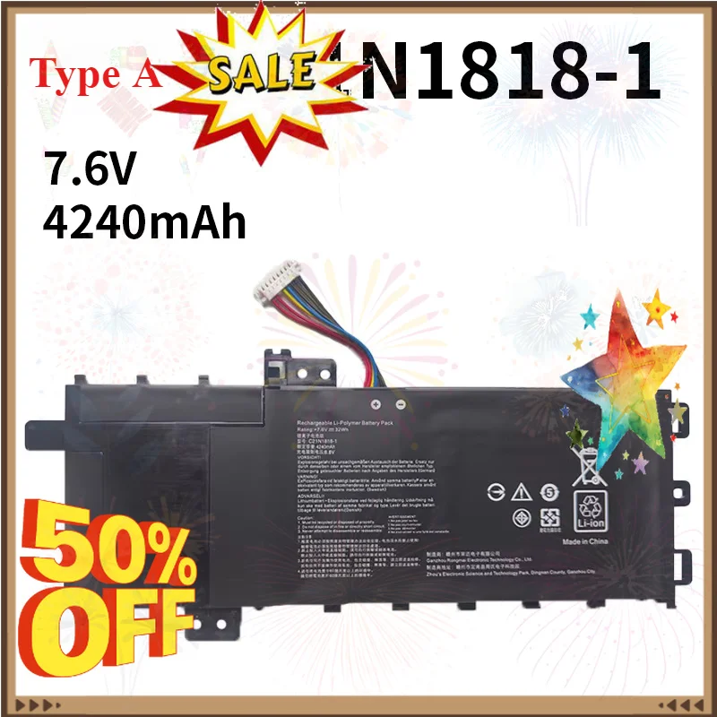 SWZY C21N1818 Laptop Battery for ASUS VivoBook 15 X512FA X509FB A509FA A409FL F509FJ X509UA F512FA F512FJ X512DK R564DA R564FA S
