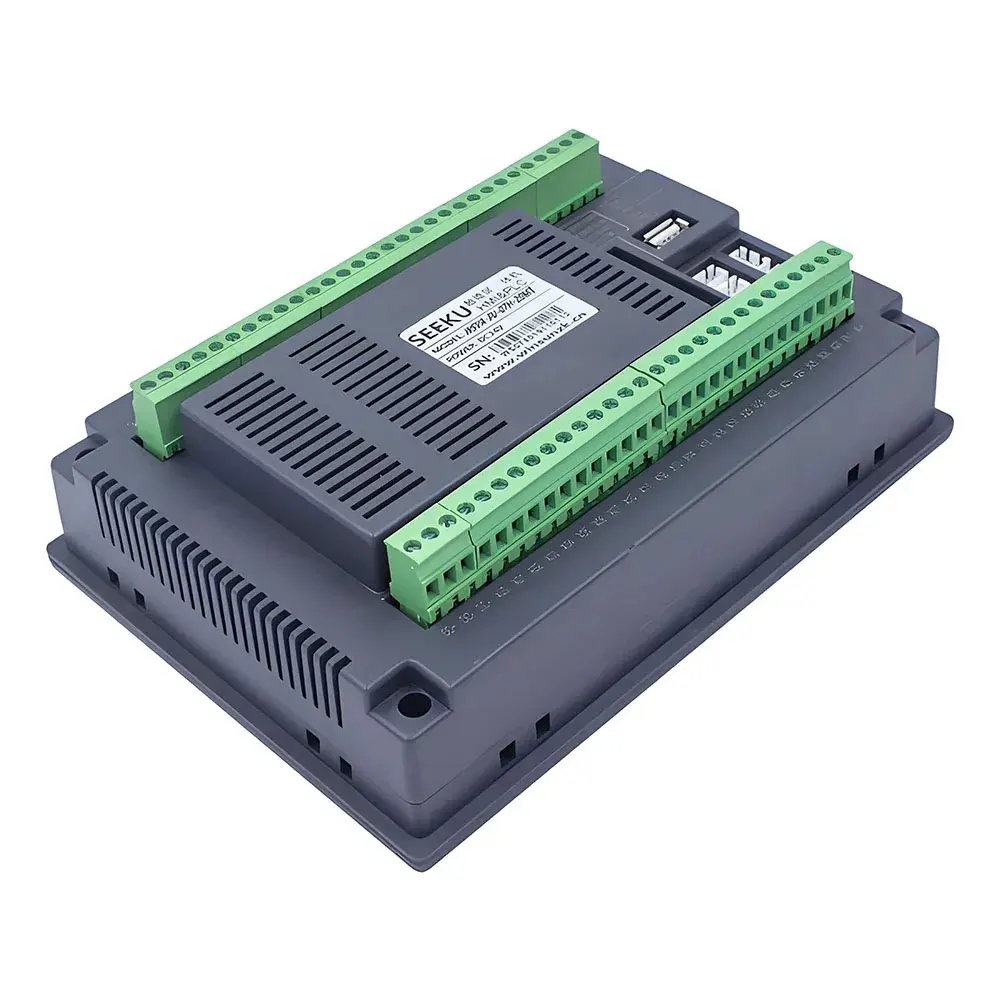 SEEKU WS7020R 2-in-1 PLC HMI プログラマブル ロジック コントローラー (リレー出力/(トランジスタ出力付き)) & 7 インチ HMI ディスプレイ 12DI 8DO