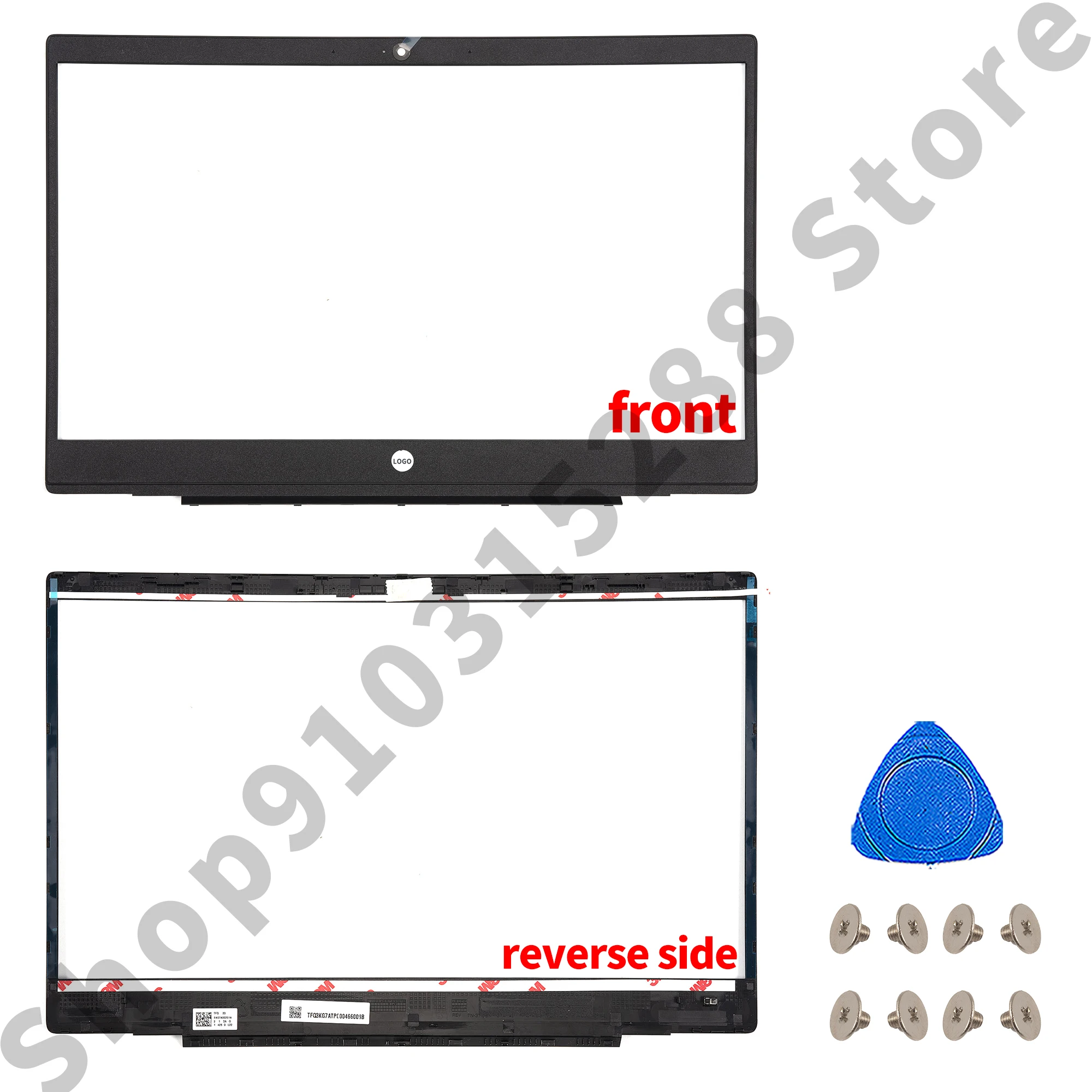 Imagem -03 - Lcd Tampa Traseira para Pavilhão Tampa Traseira Case Dobradiças Moldura Frontal Cinza Peças de Metal Reparação 14-ce Tpn-q207 L19174001 Novo