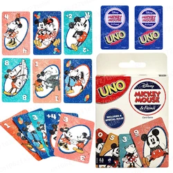 Disney Микки Маус Аниме Фигурка карточная игра UNO настольная игра мультфильм смешные друзья развлечения покер Uno подходящая семейная искусственная