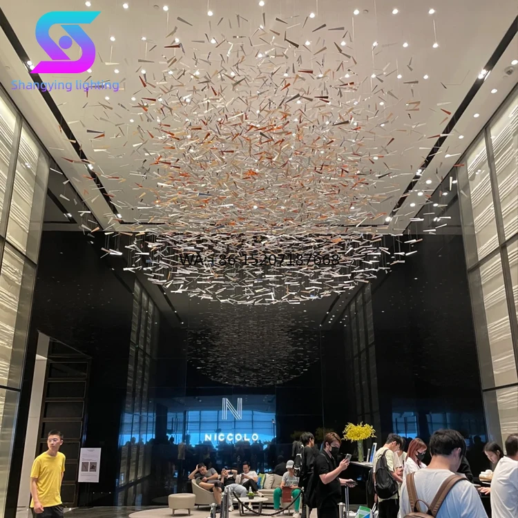 Luxury Modern Indoor Oval  Elegant Custom Big Project ing for Hotel Lobby & Villa Indoor Decoration