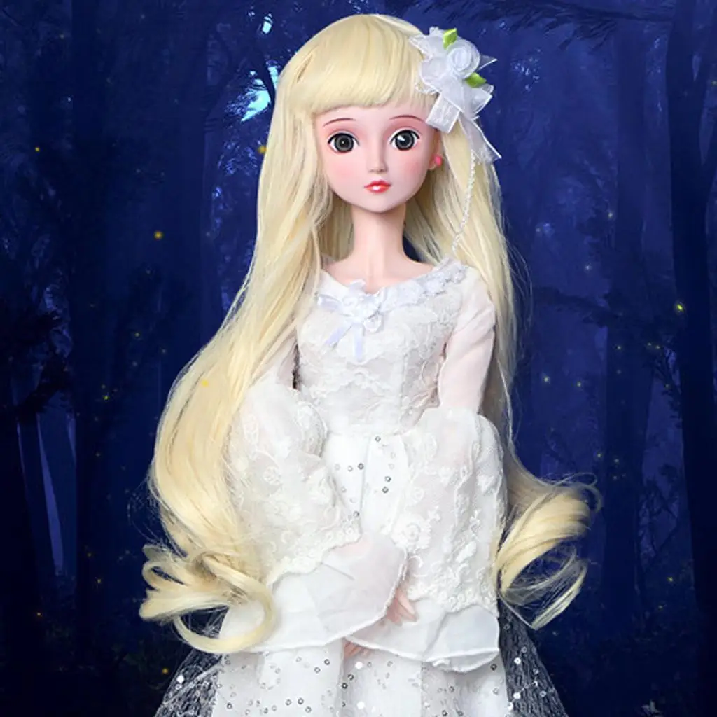 Abbigliamento per abito in tulle con paillettes bianco incantato /3 bambole SD BJD Night Lolita da 60 cm