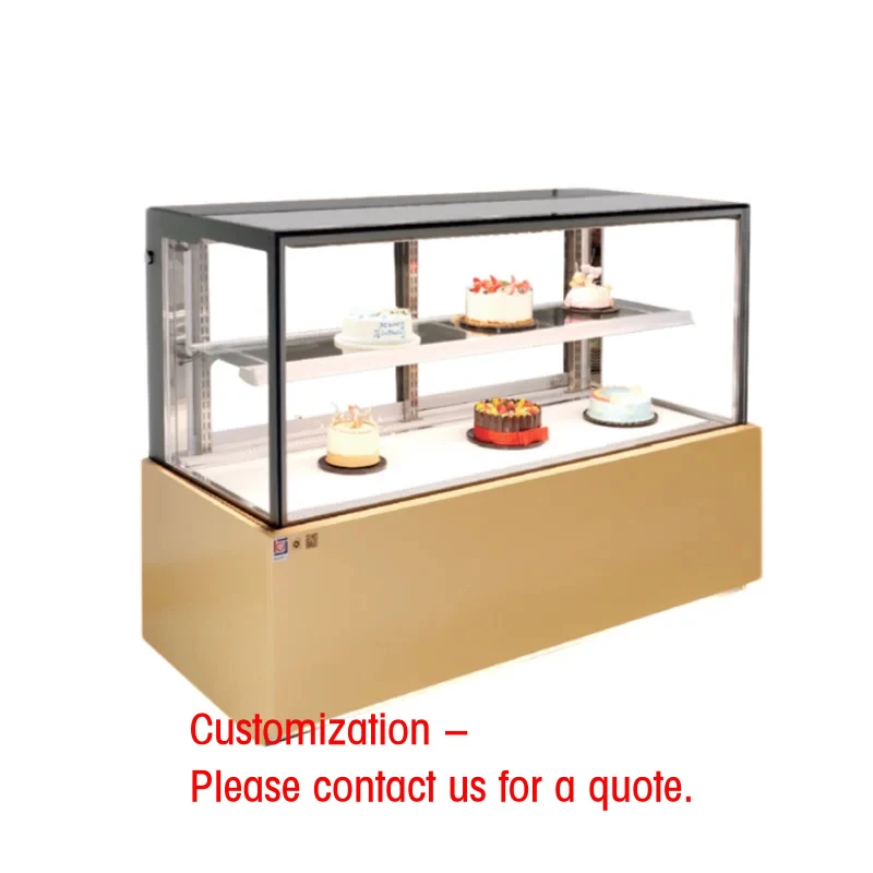 custom.3-Layer Japanese Style Straight Glass Cake Display Refrigerator Showcase Bakery and Dessert Shop