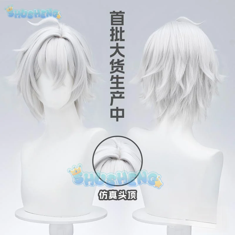 Zenless Zone Zero Seth Lowell Cosplay Wig Game Silver Gray Short Hair Props New Eridu Halloween Party for Women Men Accessory