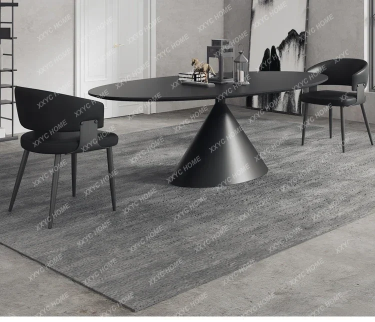 Beautiful  Italian Design Modern Dining Table Party Unique Luxury Black Center Dining Table Living Room Furniture Home