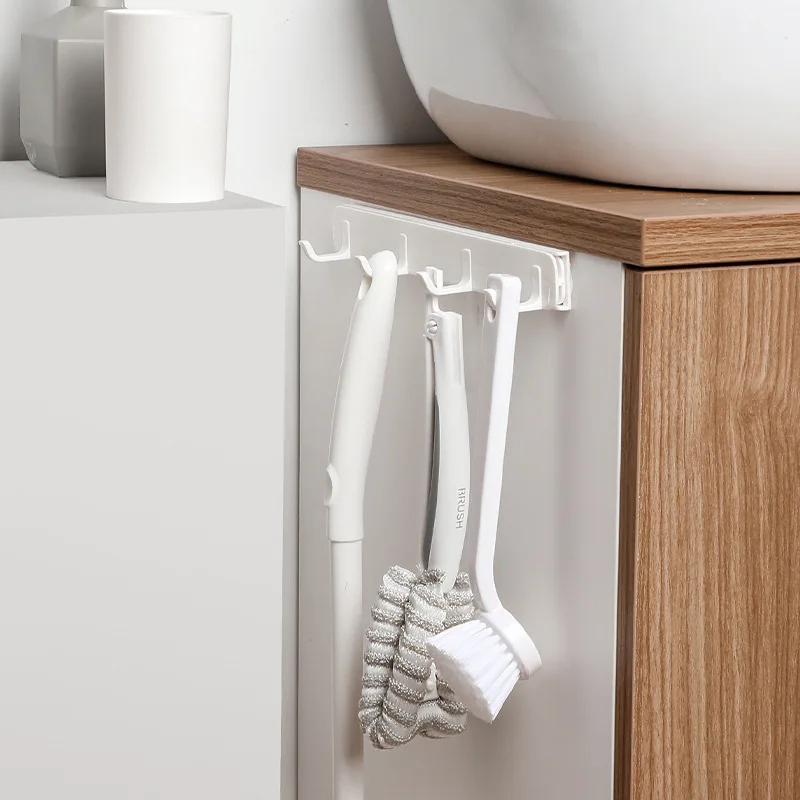 Stretchable Punch-Free Gap Hook Kitchen Wall Hook Household Wall Hanging Clothes and Hats Rack Behind The Door Plastic Hook