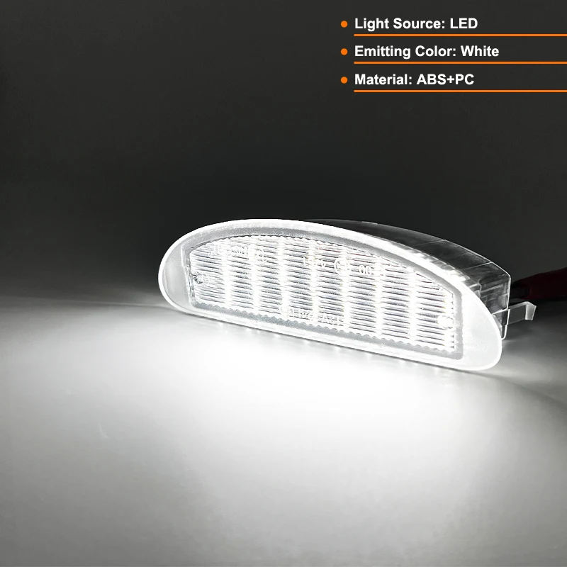 لرينو كليو 1998-2005 توينجو 1993-2007 الأبيض LED رقم لوحة ترخيص ضوء استبدال OEM 7700410754 #4