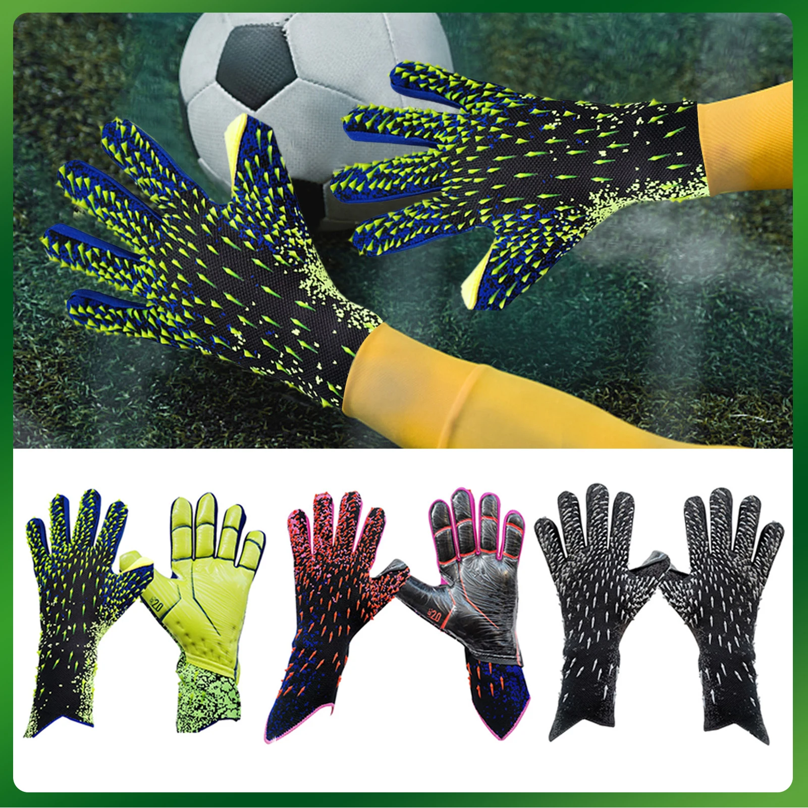 

Soccer Goalkeeper Gloves Football Gloves With Strong Grip Excellent Finger Protection For Kids And Adults Junior Keeper Football