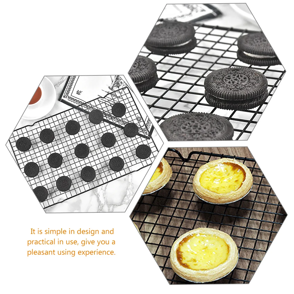 

2Pcs Cake Cooling Rack Baking Wire Stainless Steel Oven Roasting Tool Cookie Pizza Muffin Bread Kitchen Baking Supplies