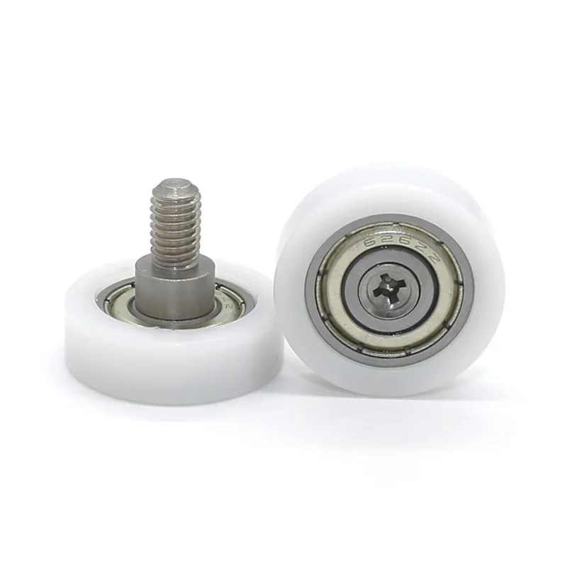 M6 screw drawer roller BDR26 cabinet sliding door wear-resistant plastic rubber-coated bearing roller