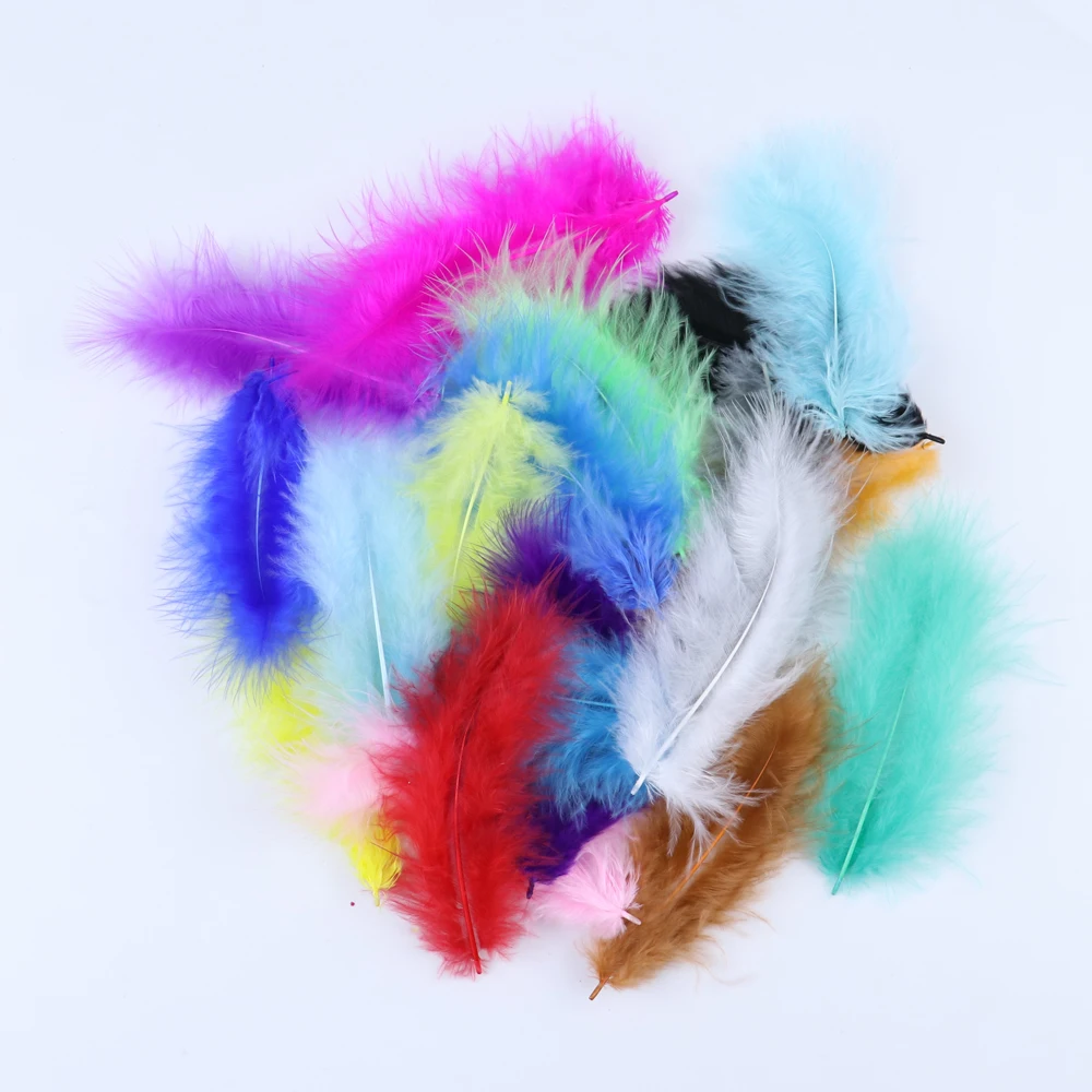 Wholesale 5-10cm Colorful Turkey Feather Quality Fluffy Marabou Plume Diy Festival Party Jewelry Handicraft Dream Catcher Decor