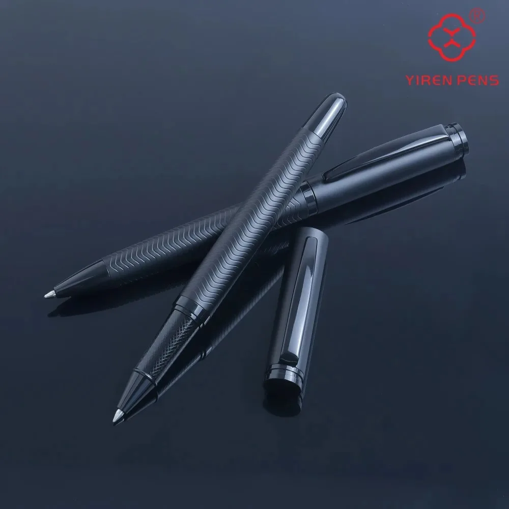 1 Pen Set, Including 1 Rollerball Pen And 1 Ballpoint Pen, High-end Business Signature Office Gift Stationery, Black Ink