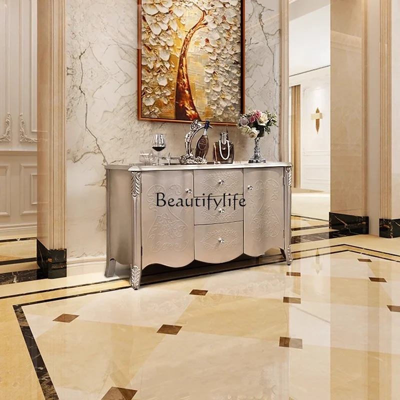 

z.European-style entrance cabinet French retro decorative shoe cabinet living room partition cabinet