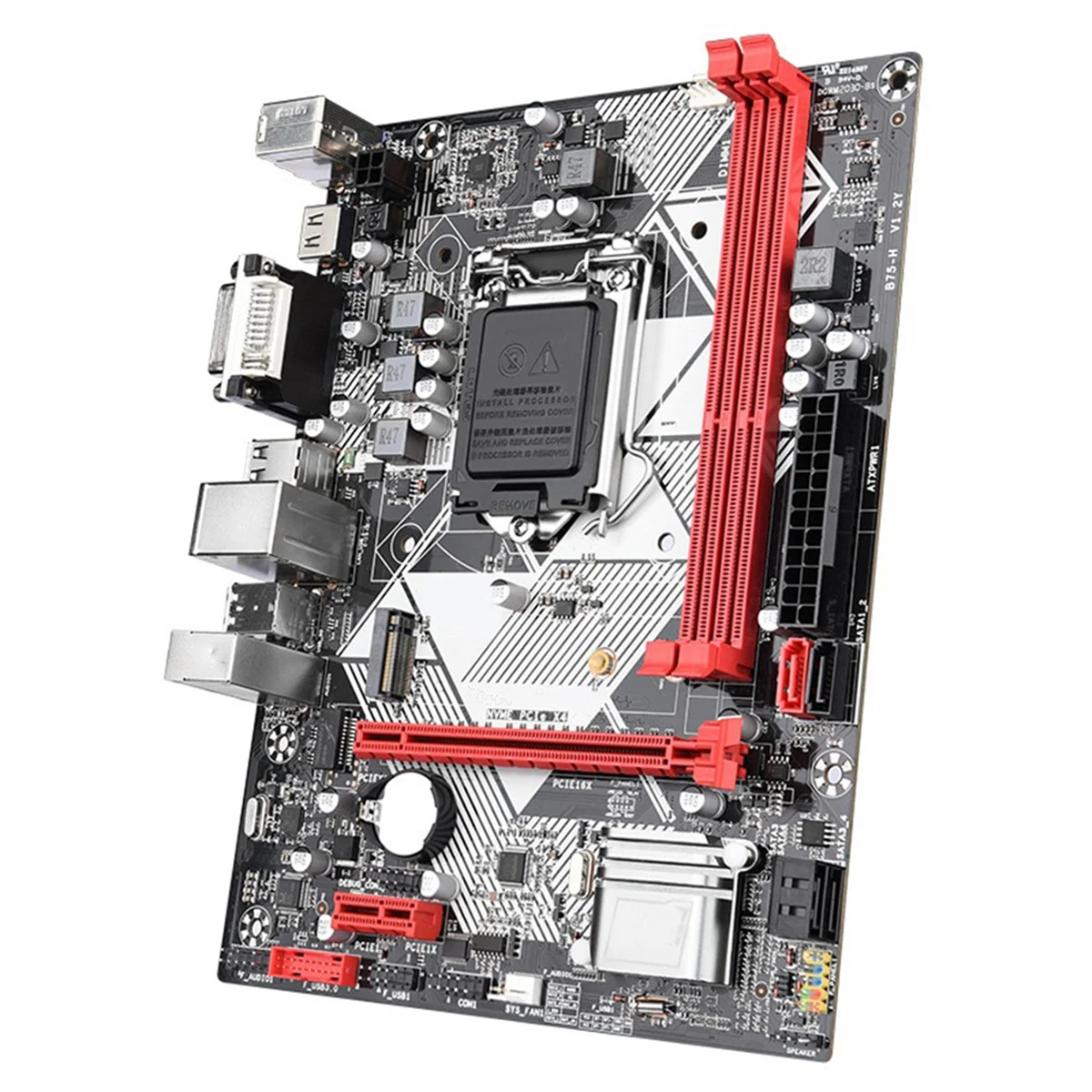 B75-H Desktop Computer Motherboard LGA1155 USB3.0 Support Up to 16GB DDR3 RAM Slots PCl-E3.016X Gigabit LAN Card HOT