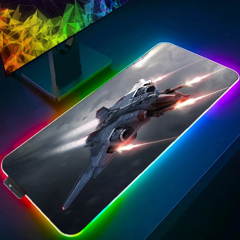 

Star Citizen Gaming Mouse Pad RGB Keyboard XXL Mousepad Computer Speed Cool Accessories Mouse Mats Office Desk Protector Desktop