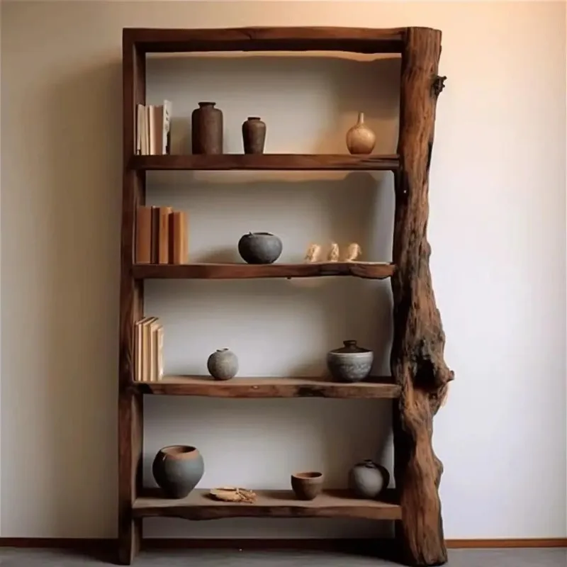 

【Best-selling】Retro old elm bogu frame home decoration storage rack weathered old elm door frame set display rack