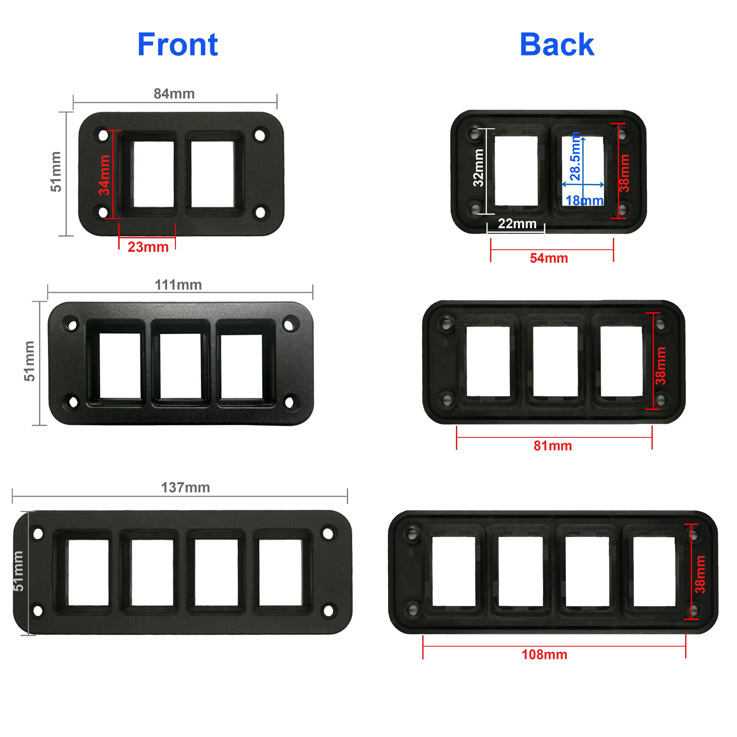 1Pcs Push Switch Mounting Bracket Panel Plastic Holder Housing For Car Toyota Prado 4Runner Hilux Tacoma Accessories Waterproof