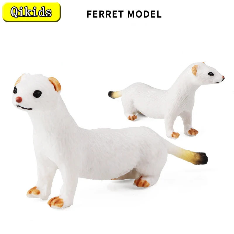 Children's Enlightenment Simulation Wild Animal Ferret blindfolded Ferret forest ferret Model Solid home Decoration Hand Toys