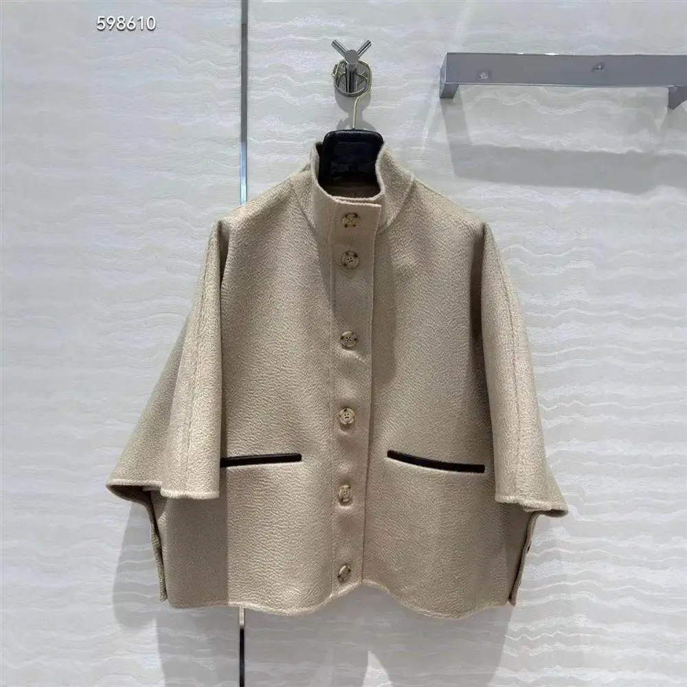 

Retro Briti Sle Women's Jaet Autumn Winter Early Spring New Arrival Pure Color PU Material ort Outerwear