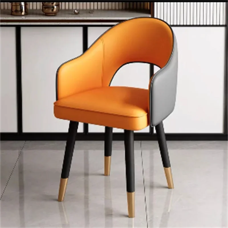 Orange Hotel Dining Chairs Indoor Lounge Dining Chair Nordic Creative Modern Living Room Bar Silla Comedor Home Furniture