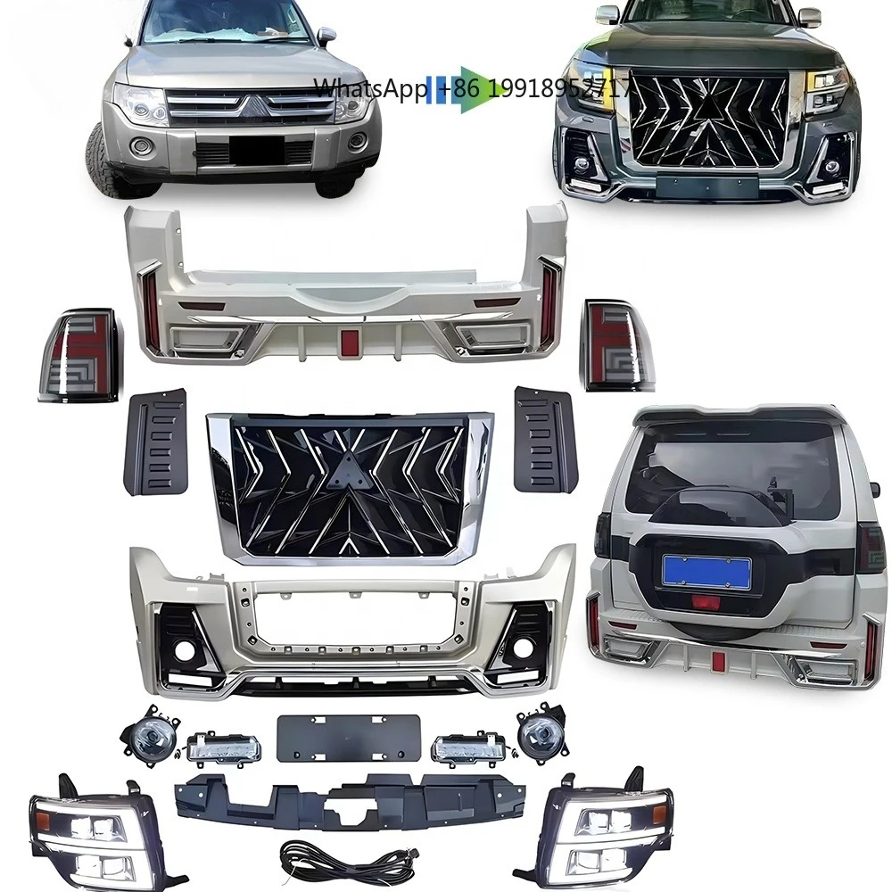 

Upgrade Facelift V98 Style Body Kit Bumpers for Pa-jero V93 V97 2008-2020 with Car Headlight&Taillight JJ405