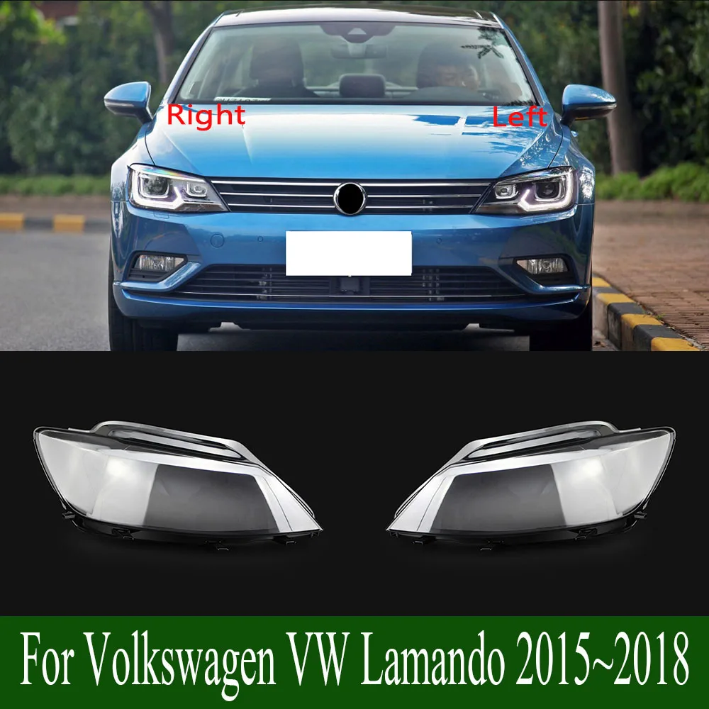 For Volkswagen VW Lamando 2015~2018 Headlight Cover Headlamp Shell Imported Transparent Shade Mask Lampshade Lens Plexiglass