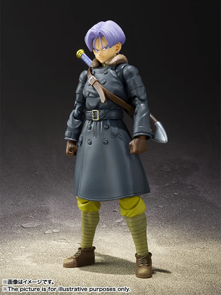 Bandai Original Dragon Ball Z Trunks S.H.Figuarts Universe Future Chapter Time And Space Patrolman Pvc Model Ornaments Toy Gifts